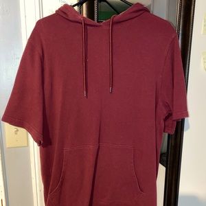 Maroon Short Sleeved Hoodie